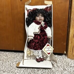 African American Porcelain Doll Vintage Collector's Choice